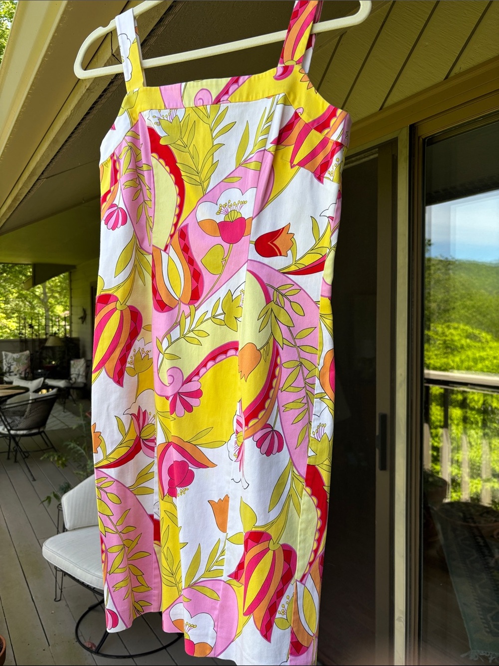 Tori Richard Pastel Floral Dress in Pink, Yellow & White